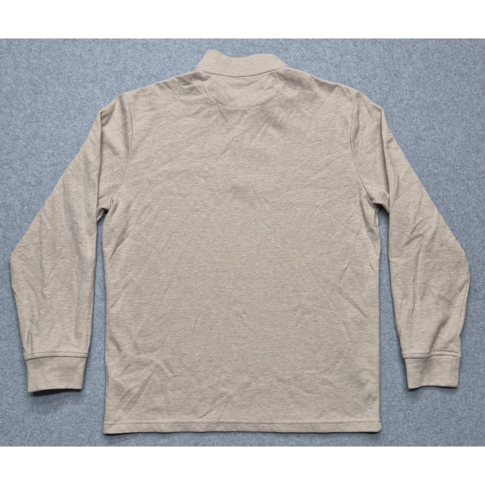 Vineyard Vines Sweatshirt Mens L Tan Beige 1/4 Zip Pullover  Textured - Picture 2 of 16